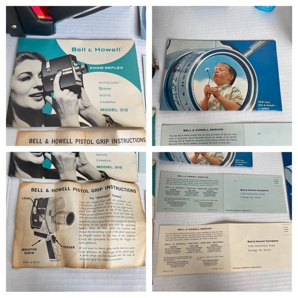 Bell & Howell Zoom Reflex 8mm Autoload Camera Model 315 Brochures Cartridges - Picture 9 of 15